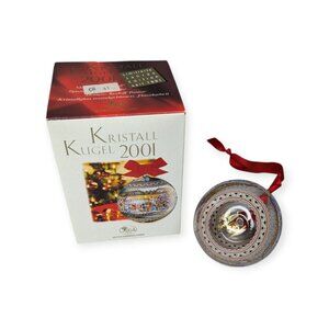 Hutschenreuther Rudolph Pastor Kristal Kugel 2001 Christmas Ornament with Box